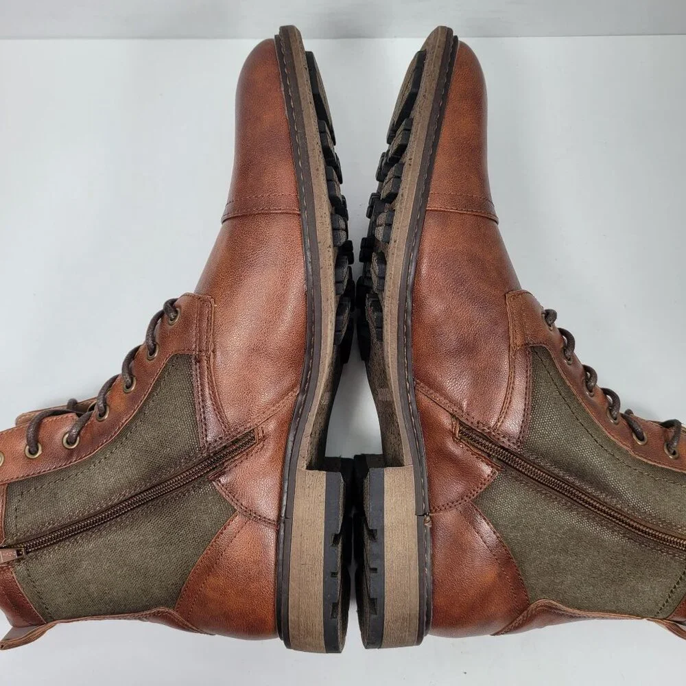 Madden Men's M-Bunsin Brown Combat Boots US Size 11.5 - Picture 10 of 12